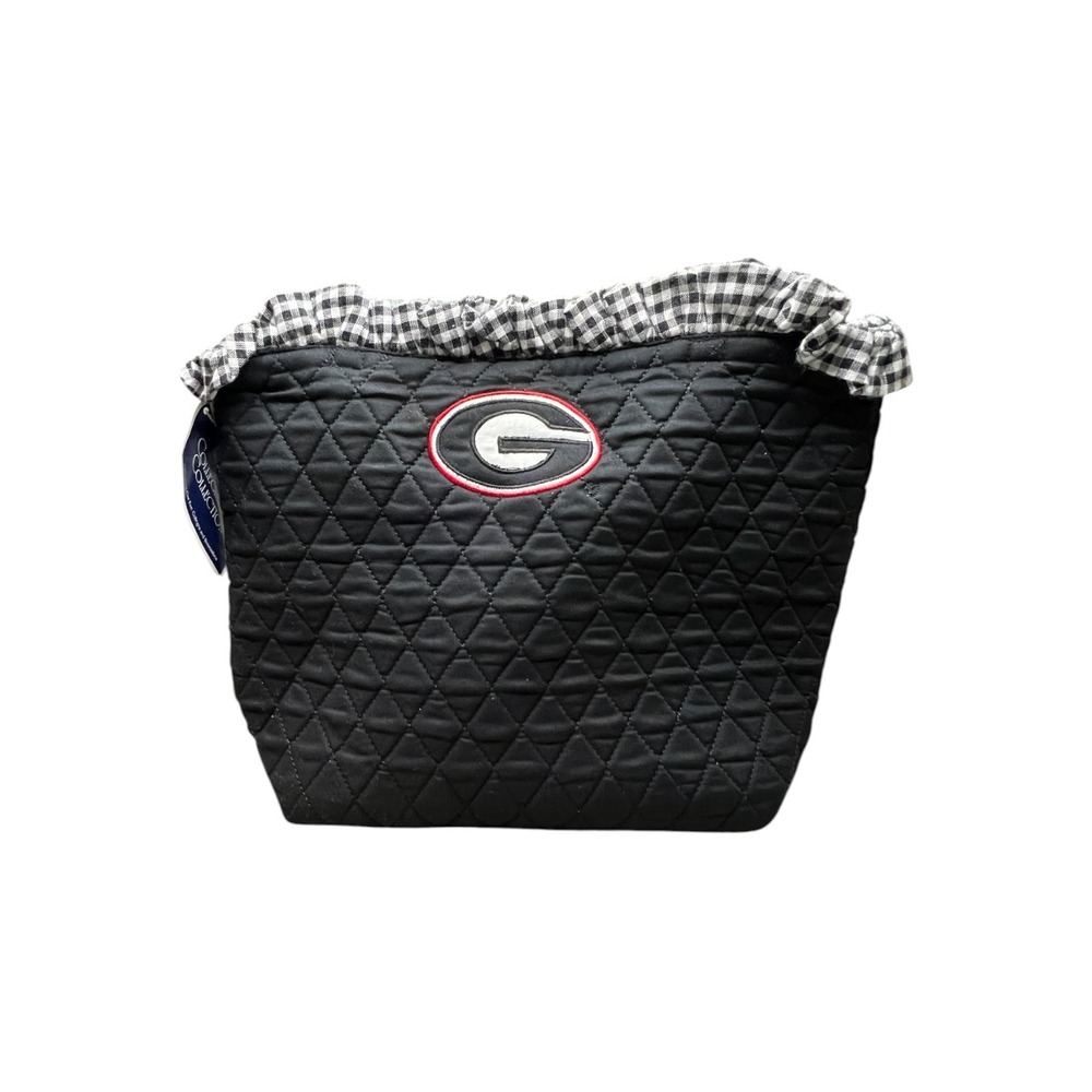 NWT - Collegiate Collection Georgia Bulldogs Tote Bag Women Black Quilted - OS